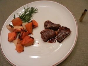 First venison dinner, proudly prepared by Olivia who was one of the students in the program.