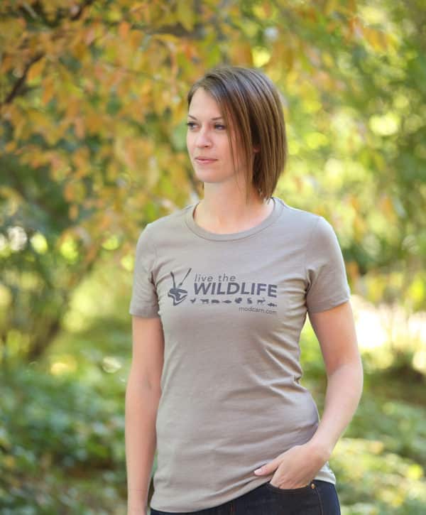Live The Wildlife Women's T-shirt-Stone Gray