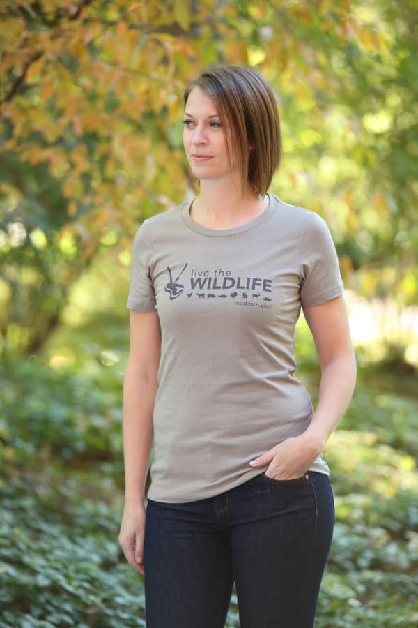 Live The Wildlife Women's T-shirt-Stone-Gray