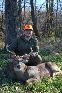 Author with his first white-tailed deer