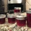 Highbush cranberry jelly in jars